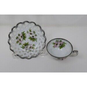 Trident Ware Japan Footed Tea Cup & Saucer